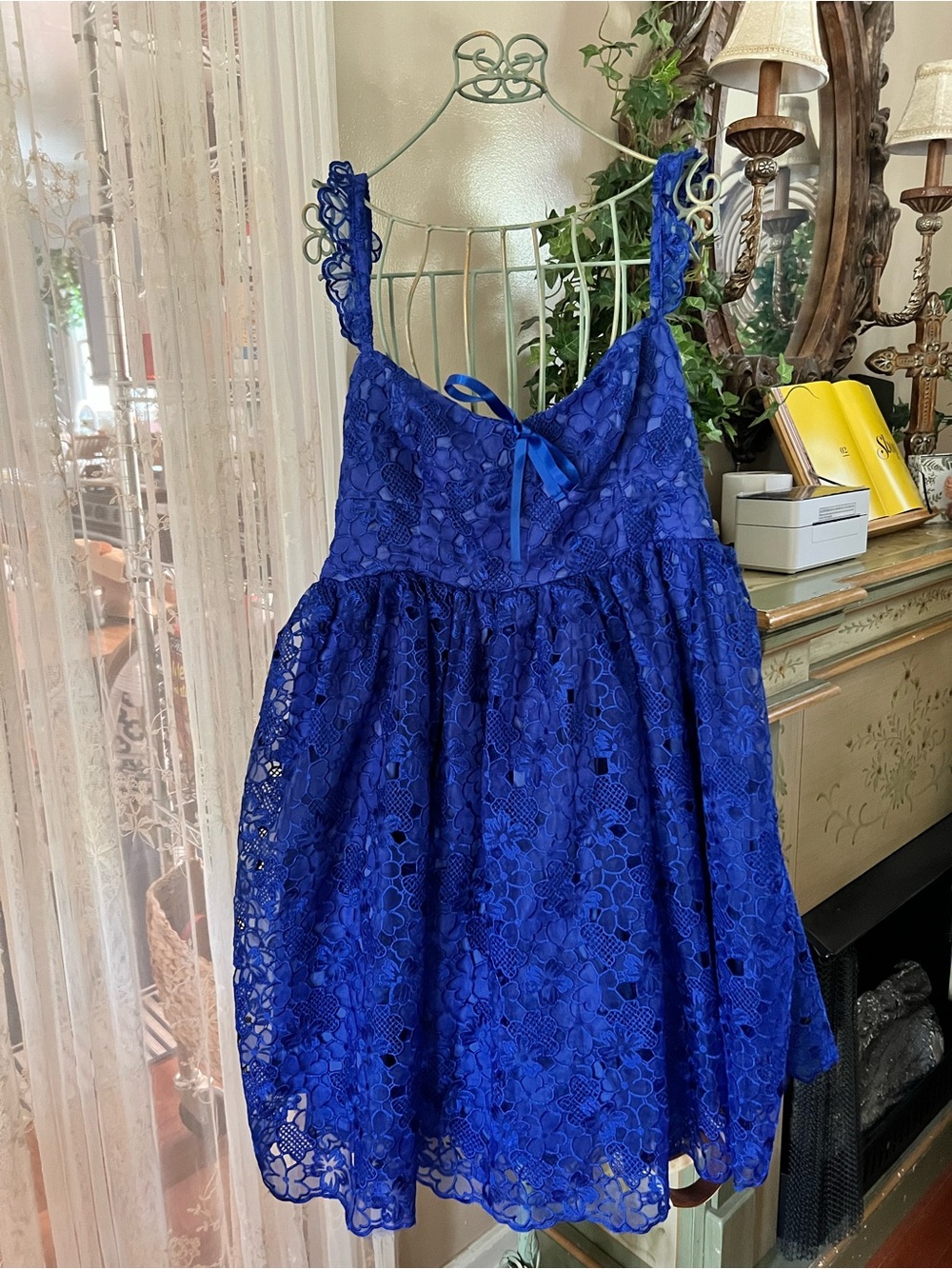 Anthropologie Blue Lace Party Dress for Girls